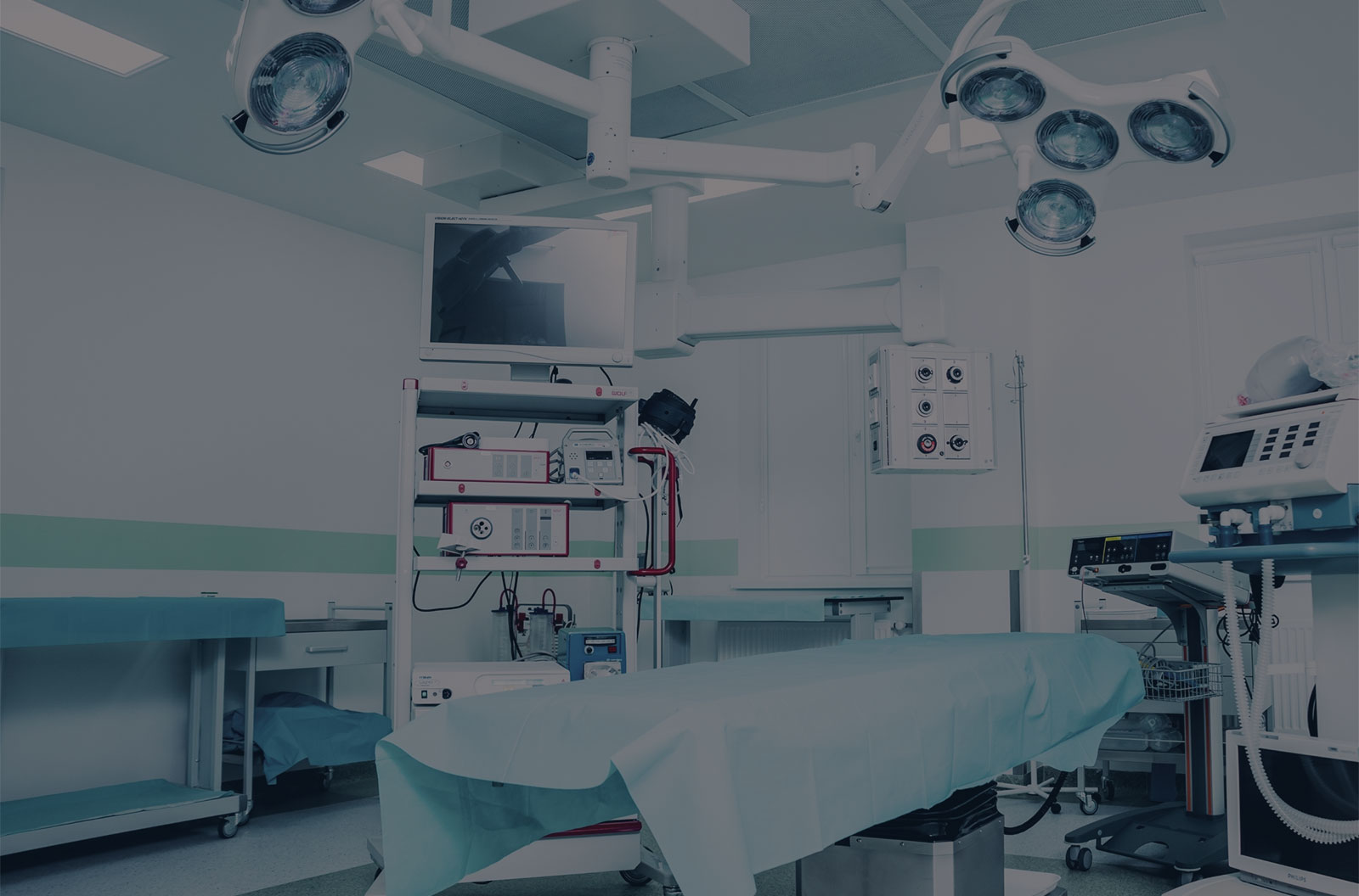 Empty hospital operating room