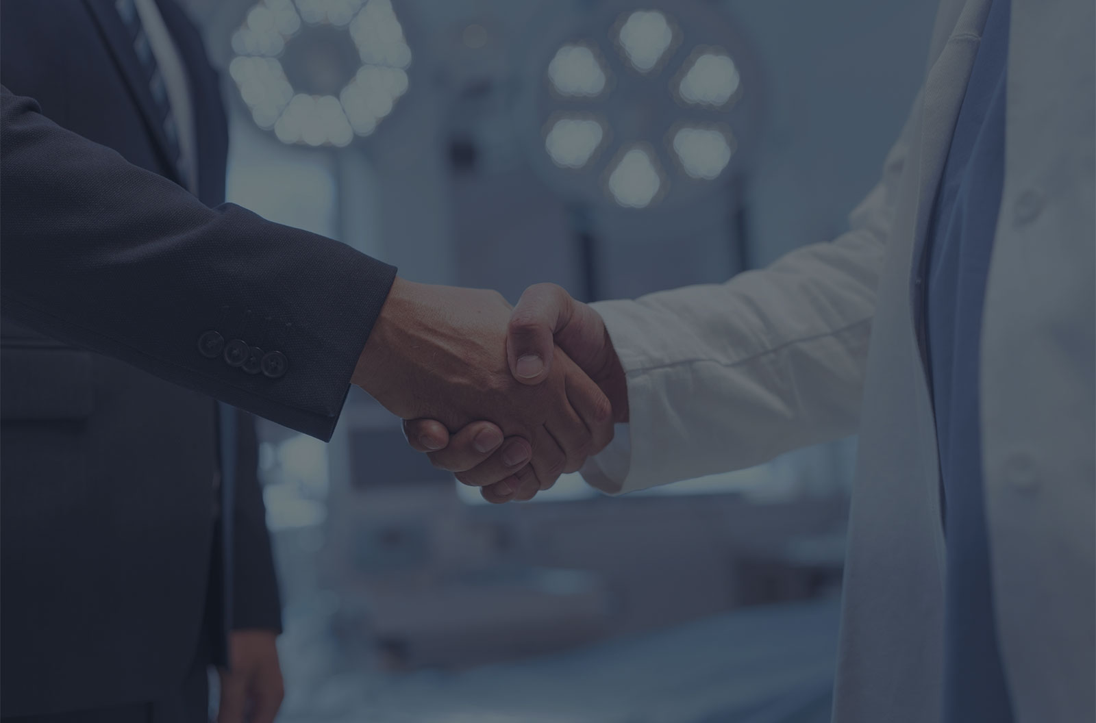 advisory2 Doctor and executive shaking hands