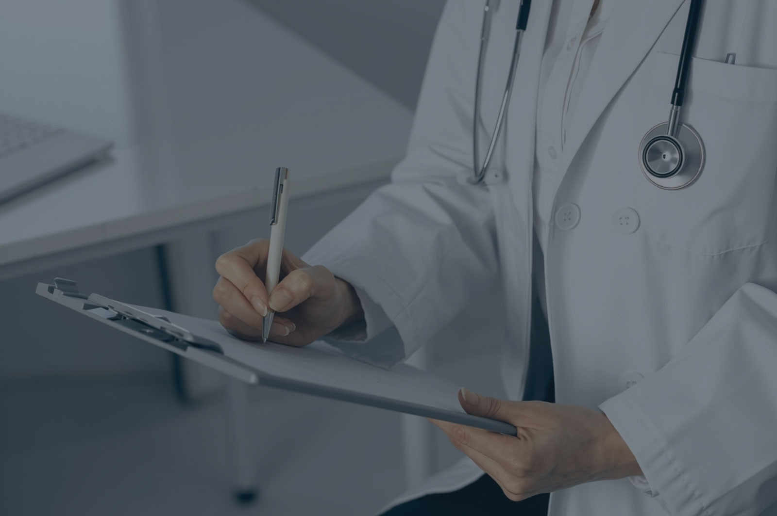 lab1 Doctor writing on a clipboard